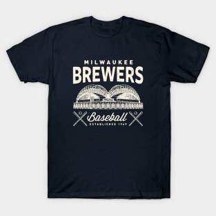 Milwaukee Brewers 1 by Buck Tee Originals T-Shirt